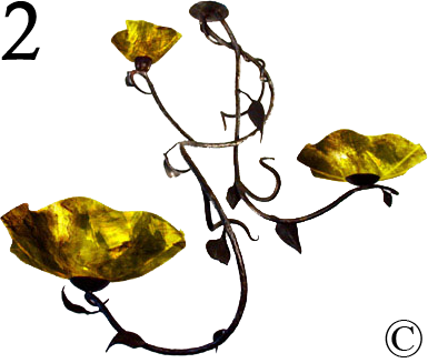 Magnolia Three Blossom Chandelier