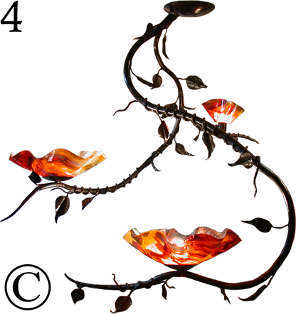 Magnolia Three Blossom Chandelier